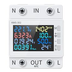KWS-302 Misuratore di monitoraggio della tensione e della corrente del binario con display digitale CA multifunzionale da 170-300 V