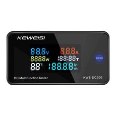 KWS-DC200-10A Orologio digitale con tensione di visualizzazione digitale 8-120 V CC con shunt (nero)