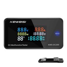 KWS-DC200-50A Orologio digitale con tensione di visualizzazione 8-120 V CC con shunt (nero)