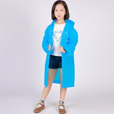 Impermeabile in EVA per bambini addensato satinato non usa e getta (blu)
