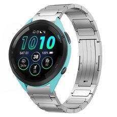 Per cinturino per orologio Garmin Forerunner 265 da 22 mm in lega di titanio a forma di I (argento)
