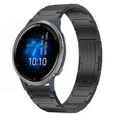 Per cinturino per orologio Garmin Venu 2 da 22 mm in lega di titanio a forma di I (nero)