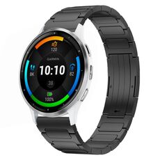 Per cinturino per orologio Garmin Venu 3 da 22 mm in lega di titanio a forma di I (nero)