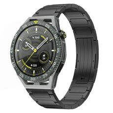 Per Huawei Watch GT3 SE cinturino in lega di titanio a forma di I da 22 mm (nero)