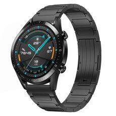 Per Huawei GT2 46mm 22mm cinturino in lega di titanio a forma di I (nero)