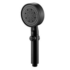 Scaldabagno pressurizzato portatile multifunzione ugello a 6 velocità, colore: nero