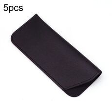 Custodia per occhiali da sole aperta in pelle ispessita Borsa portatile antipolvere, dimensioni: piccola 157 x 65 mm (nera)