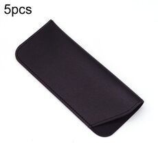 Custodia per occhiali da sole aperta in pelle ispessita Borsa portatile antipolvere, dimensioni: grande 175 x 75 mm (nero)