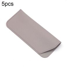 Custodia per occhiali da sole aperta in pelle ispessita Borsa portatile antipolvere, dimensioni: grande 175 x 75 mm (grigio chiaro)