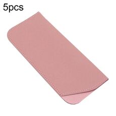 Custodia per occhiali da sole aperta in pelle ispessita Borsa portatile antipolvere, dimensioni: grande 175 x 75 mm (rosa)