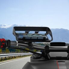 Porta cellulare fisso girevole anti-vibrazione per bicicletta e moto con visiera parasole, stile: modello classico