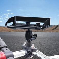 Porta cellulare fisso girevole anti-vibrazione per bicicletta e moto con visiera parasole, stile: modello universale