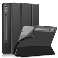 Per Lenovo Tab P12 12.7 2023 Custodia per tablet in pelle TPU intelligente a 3 pieghe (nera)