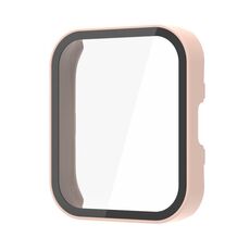 Per Amazfit Bip 5 PC + custodia protettiva per orologio integrata con pellicola temperata (rosa)