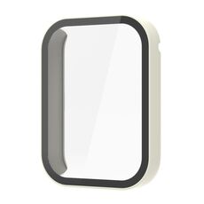 Per Xiaomi Mi Band 8 Pro PC + custodia protettiva per orologio integrata con pellicola temperata (bianco avorio)