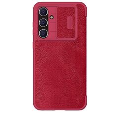 Custodia per telefono in pelle con design scorrevole per fotocamera Samsung Galaxy S23 FE 5G NILLKIN QIN Series Pro (rosso)