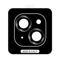 Per iPhone 15 TOTU PG-4 Proteggi lente con montatura in metallo serie Golden Shield (nero)