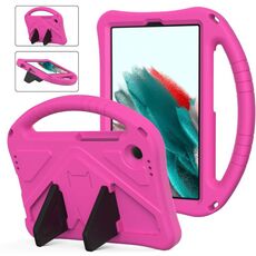 Custodia per tablet antiurto EVA per Samsung Galaxy Tab A9 8.0 2023 con supporto (rosa rossa)