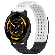 Per cinturino in silicone traspirante con punti 3D Garmin Venu 3 da 22 mm (bianco + nero)