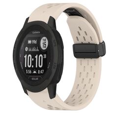Per cinturino in silicone con foro per fibbia pieghevole Garmin Instinct 2S da 20 mm (colore Starlight)