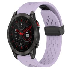 Per cinturino in silicone con foro per fibbia pieghevole Garmin Epix Gen 2 da 22 mm (viola)