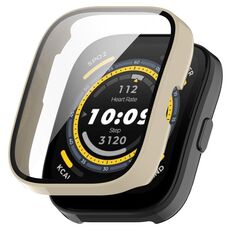 Custodia protettiva per orologio PC integrata con pellicola temperata per Amazfit Bip 5 (avorio)