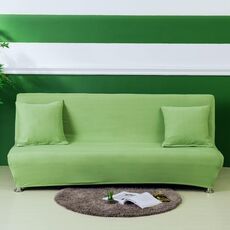 Copridivano letto elasticizzato senza braccioli Copridivano letto pieghevole all-inclusive, misura: L per divano da 160-190 cm (verde)