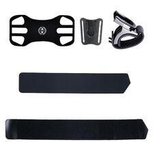 Supporto per bicicletta con cinturino da polso staccabile con braccio girevole 3 in 1 a quattro ganasce per telefoni da 4,5-6,5 pollici (nero)