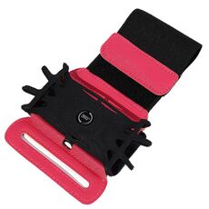 Borsa sportiva girevole per cellulare Fascia da braccio portatile per cellulare all'aperto (rossa)