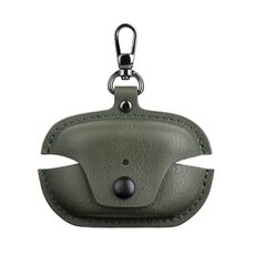 Custodia protettiva per auricolari TWS in pelle Sony WF-1000XM5 con gancio (verde)