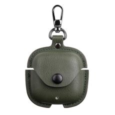 Per Huawei FreeBuds SE 2 Custodia protettiva per auricolari TWS in pelle con gancio (verde)