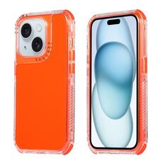 Per iPhone 15 Plus Dreamland 3 in 1 Custodia per PC con cornice trasparente in colore trasparente + custodia per telefono in TPU (arancione)