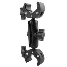 Morsetti per granchi a doppia testa per moto, supporto fisso per manubrio, lunghezza: 22 cm