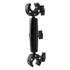 Morsetti per granchi a doppia testa per moto, supporto fisso per manubrio, lunghezza: 28 cm
