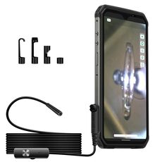 Endoscopio Ulefone E1 IP67 Endoscopio impermeabile 3 in 1 per Ulefone Power Armor 13 / Armor 9/9E (Nero)