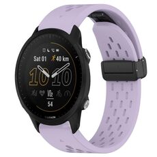 Per cinturino in silicone con foro per fibbia pieghevole Garmin Forerunner 955 da 22 mm (viola)