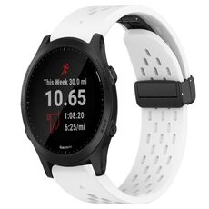 Per Garmin Forerunner 945 cinturino in silicone con foro per fibbia pieghevole da 22 mm (bianco)