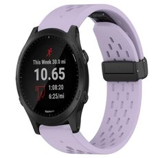 Per cinturino in silicone con foro per fibbia pieghevole Garmin Forerunner 945 da 22 mm (viola)