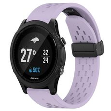 Per cinturino in silicone con foro per fibbia pieghevole Garmin Forerunner 935 da 22 mm (viola)