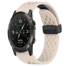 Per cinturino in silicone con foro per fibbia pieghevole Garmin D2 Delta PX da 26 mm (colore Starlight)