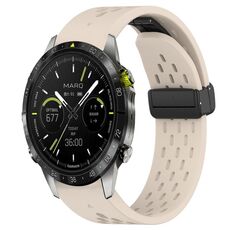 Per cinturino in silicone con fibbia magnetica con fori a sgancio rapido Garmin MARQ (colore Starlight)