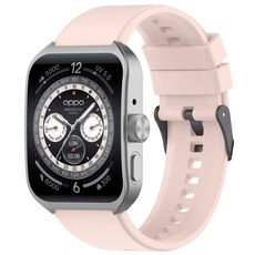 Per OPPO Watch 4 Pro cinturino in silicone tinta unita da 22 mm (rosa)