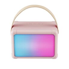 Altoparlante Bluetooth portatile con effetto di illuminazione RGB Mini audio karaoke per la casa, Stile: altoparlante (rosa)