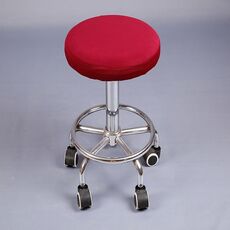 Coprisedie rotonde girevoli con maniche rotonde elasticizzate per diametro 28-35 cm (Rosso)