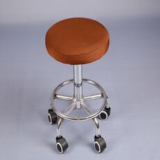 Per diametro 28-35 cm Coprisedie rotonde girevoli con manica per sgabello elasticizzata rotonda (colore caffè)