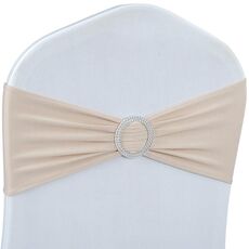 Schienale per sedia elastico senza lacci Coprisedia con fiocco floreale Decorazione del sedile Cravatte Forniture per matrimoni in hotel (Champagne)