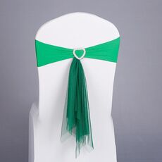 70x58 cm Schienale elasticizzato senza lacci per sedia con fiocco Coprisedia con cinturino Decorazione per schienale per matrimonio in hotel (Verde erba)