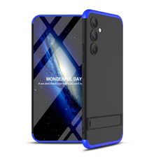 Per Samsung Galaxy S23 FE 5G GKK Custodia per PC con giunzione a tre stadi a copertura totale (Nero Blu)