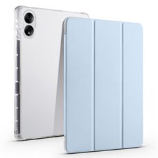 Per Honor MagicPad Custodia per tablet in pelle Smart TPU trasparente da 13 pollici 3 pieghevoli (blu ghiaccio)
