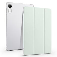 Per Honor Pad X8 Pro / Pad X9 Custodia tablet in pelle TPU trasparente pieghevole a 3 pieghe (verde chiaro)